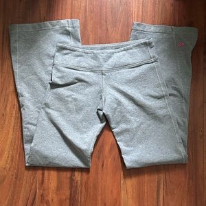 Lululemon low-waisted grey flares